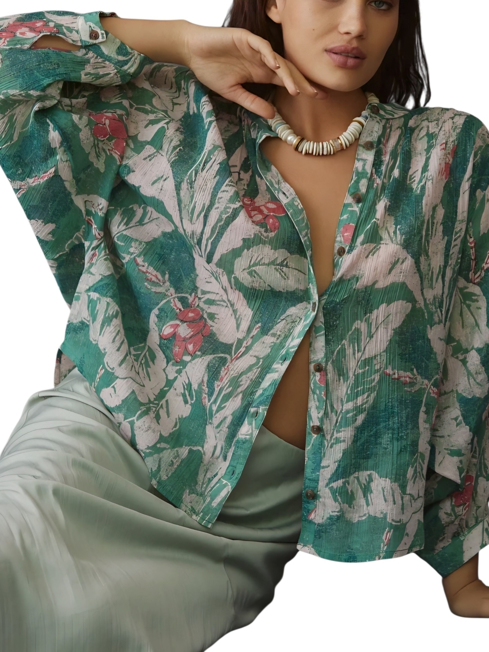 Anthropologie Pilcro Sidney Batwing Blouse 100% Cotton Size L
